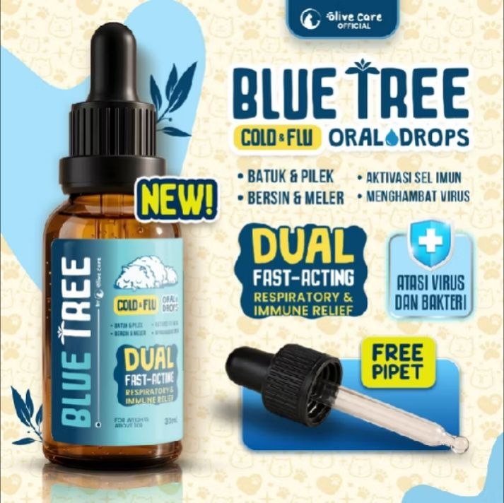 Olive Care BLUE TREE Cold & Flu Oral Drops (30ml)